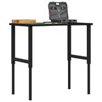 vidaXL Werkbank 100x60x(71,5-98) cm eikenhout donkerbruin, Verzenden, Nieuw