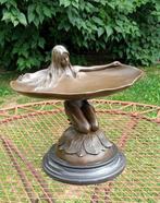 Sculpture, art nouveau bronzen schaal - 23 cm - Bronze, Antiek en Kunst