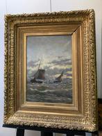 Eugéne Frey (1864-1930) - Segelschiffe auf stürmischer See