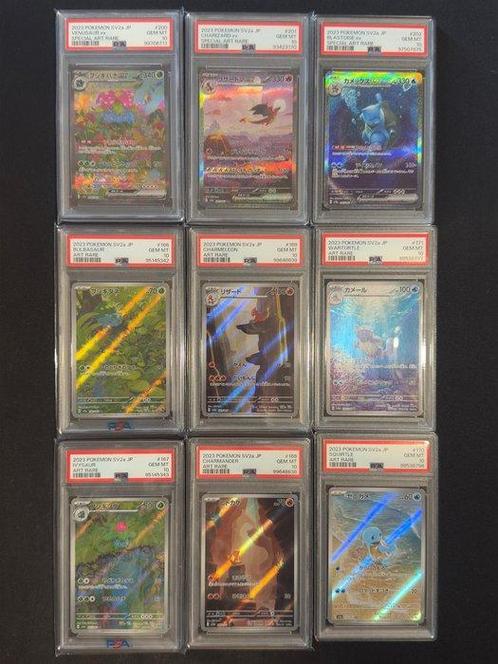 Pokémon - 9 Graded card - Dracaufeu, Florizarre, Tortank -, Hobby en Vrije tijd, Verzamelkaartspellen | Pokémon