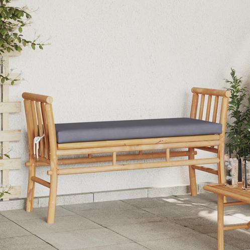 vidaXL Ligbank met Kussen 110 cm Bamboe, Tuin en Terras, Tuinsets en Loungesets, Nieuw, Verzenden