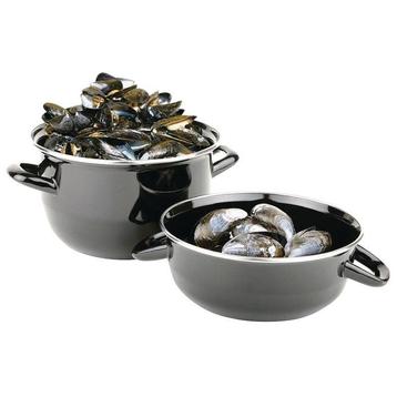 Mosselpan | Geëmailleerd | Oven | Incl. Deksel |, Verzenden