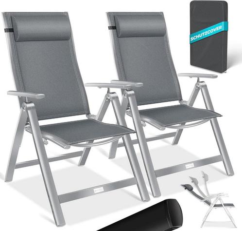 KESSER® Tuinstoel Opklapbaar - Set van 2 - Antislip - Grijs, Huis en Inrichting, Woonaccessoires | Overige, Verzenden