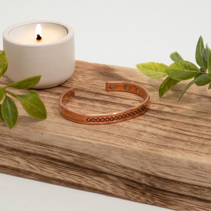 Koperen gezondheids-klemarmband met 6 magneten, Sport en Fitness, Gezondheidsproducten en Wellness, Ophalen of Verzenden