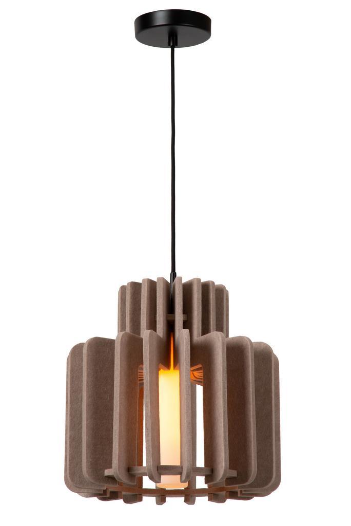 Hanglamp Lucide ROLLO -  - 1xE27 - Taupe, Huis en Inrichting, Lampen | Hanglampen, Nieuw, Verzenden