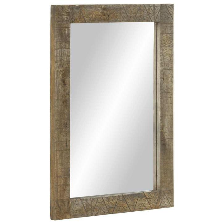 Stijlvolle Badkamerspiegel | Retour Deal | Mangohout 50x70, Huis en Inrichting, Woonaccessoires | Spiegels, Nieuw, Minder dan 100 cm