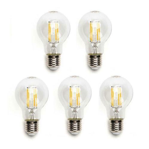 AANBIEDING Voordeelpak 5 stuks LED Filament peer lamp 6W A60, Maison & Meubles, Lampes | Lampes en vrac, Envoi