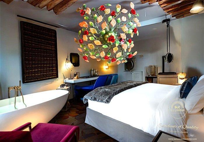 SLC Illumina - MG - Plafondlamp - Lente roos 6-lampen -, Antiek en Kunst, Kunst | Designobjecten