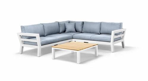 Suns Malmo hoekbank wit teak |, Jardin & Terrasse, Ensembles de jardin