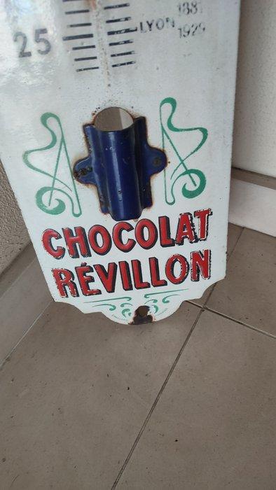 Emaille plaat - Réveillon chocolade, Antiek en Kunst, Antiek | Wandborden en Tegels