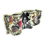 Mister Goo (1984) - Jean Michel Basquiat folded US Dollar, Antiquités & Art, Art | Peinture | Moderne