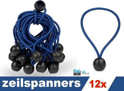 LB Tools Zeilspanners spanlussen elastieken met bal (12st), Auto diversen, Auto-accessoires, Nieuw, Ophalen of Verzenden