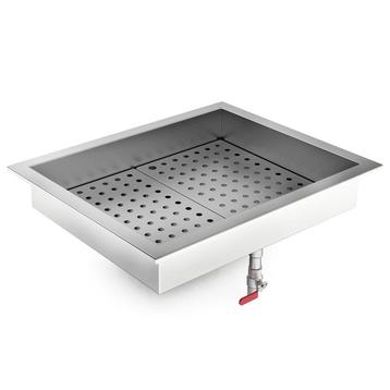 Crushed Ice Bak | RVS | Inbouw (Recht) | 2x 1/1 GN | Open |, Verzenden