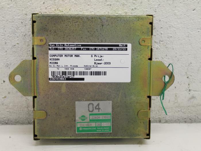 Computer Motormanagement Nissan Micra O148667, Autos : Pièces & Accessoires, Électronique & Câbles