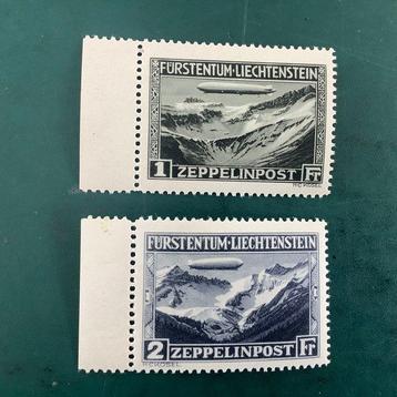 Liechtenstein 1931 - Zeppelins met bladrand - Michel beschikbaar voor biedingen