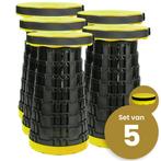 Set Van 5 Stuks ! Alora Opvouwbare Kruk Extra Strong - Geel, Nieuw