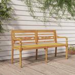 vidaXL Bankje Batavia 150 cm massief teakhout, Tuin en Terras, Verzenden, Nieuw