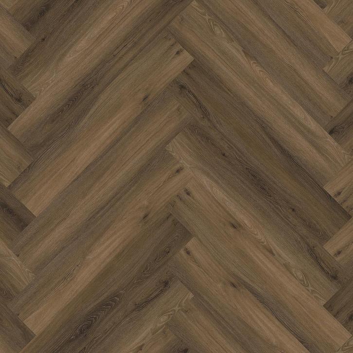 Floorlife Yup Herringbone warm brown pvc 59,5 x 11,9cm, Doe-het-zelf en Bouw, Vloerdelen en Plavuizen, Ophalen of Verzenden