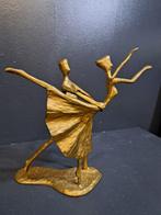 Beeld, Abstract danspaar - 24 cm - Brons