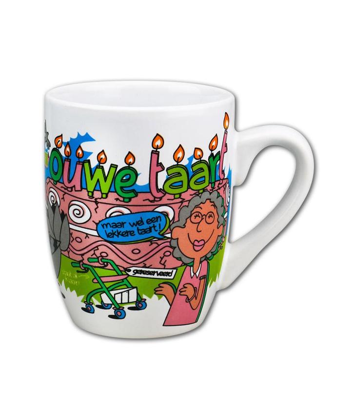 Mok Ouwe Taart 12cm, Hobby en Vrije tijd, Feestartikelen, Nieuw, Verzenden