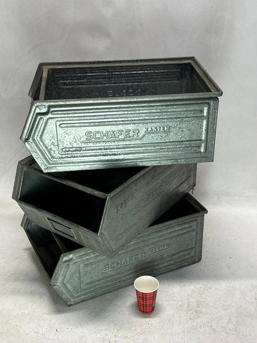 Industrial Récipient (3) - Fer - 1960-1970 - bacs à plantes, Antiquités & Art, Curiosités & Brocante