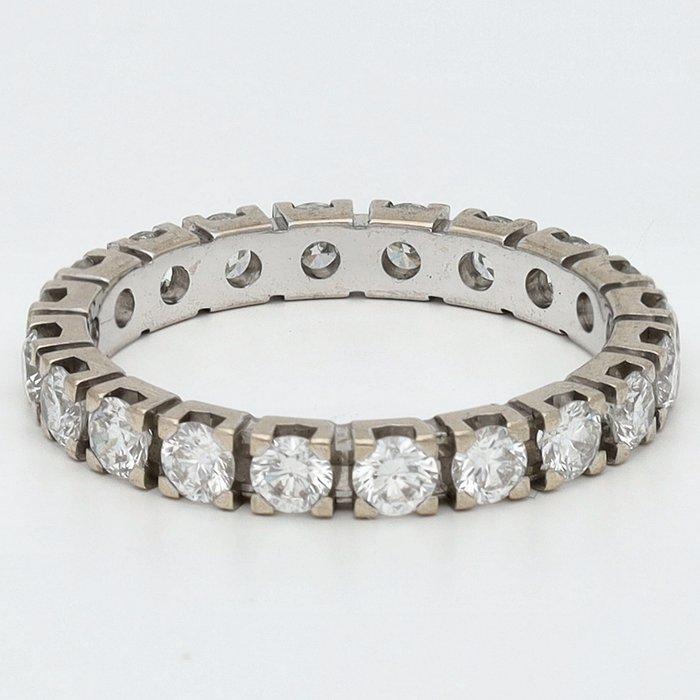 Ring - 18 karaat Witgoud Diamant (Natuurlijk) - Alliance, Handtassen en Accessoires, Ringen