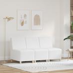 vidaXL Sofa Stoelen 3 pcs Wit 55 x 74 x 82 cm Kunstleer, Verzenden, Nieuw