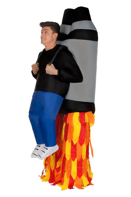 KIMU® Opblaas Kostuum Raket Opblaasbaar pak Mascotte Opblaas, Kleding | Heren, Carnavalskleding en Feestkleding, Nieuw, Ophalen of Verzenden