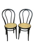 stile thonet - Stoel (4) - Hout, paglia di Vienna - Stoel in