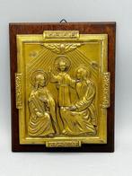 Plaquette - Heilige Familie - Plaque - Hout, Metaal