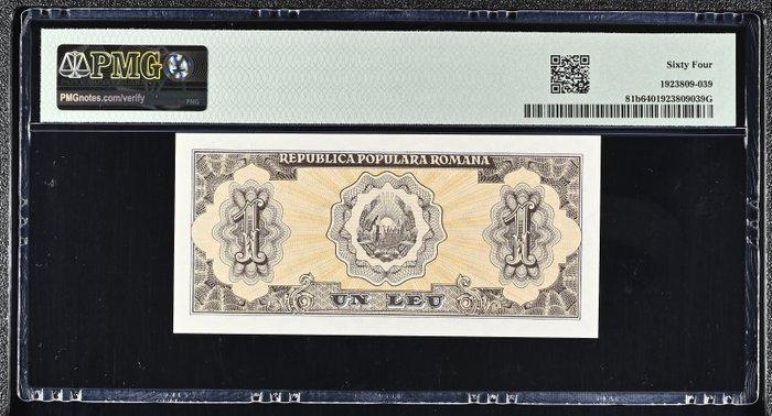 Roemenië. - 1 Leu 1952 - Pick 81b (Zonder Minimumprijs), Postzegels en Munten, Bankbiljetten | Europa | Niet-Eurobiljetten