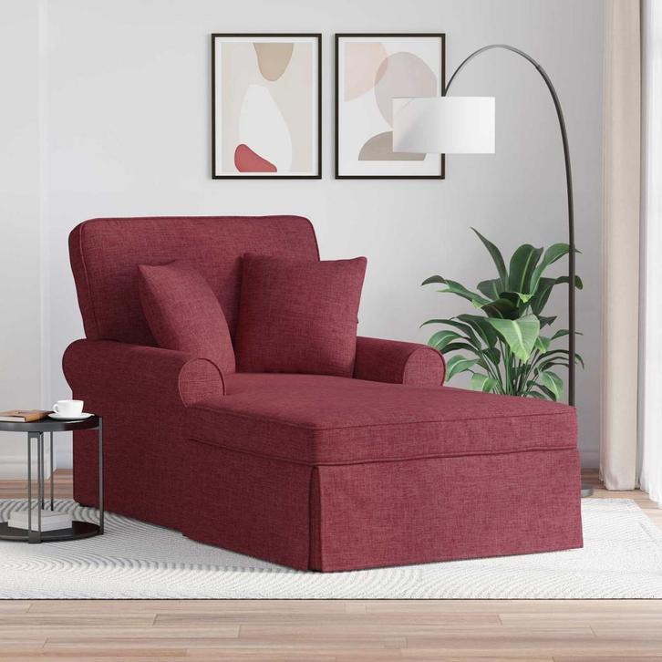 vidaXL Chaise Lounge met Rok met kussen met kussen 3 pcs, Huis en Inrichting, Zetels | Zetels en Chaises Longues, Nieuw, Verzenden