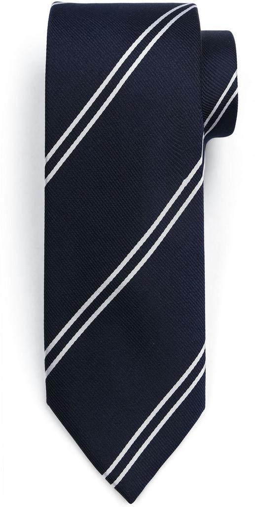 Suitable Stropdas Zijde Double Stripe Navy maat  Heren, Kleding | Heren, Stropdassen, Blauw, Nieuw, Verzenden