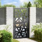 vidaXL Poort met lichtontwerp 105x180 cm staal zwart, Verzenden, Nieuw