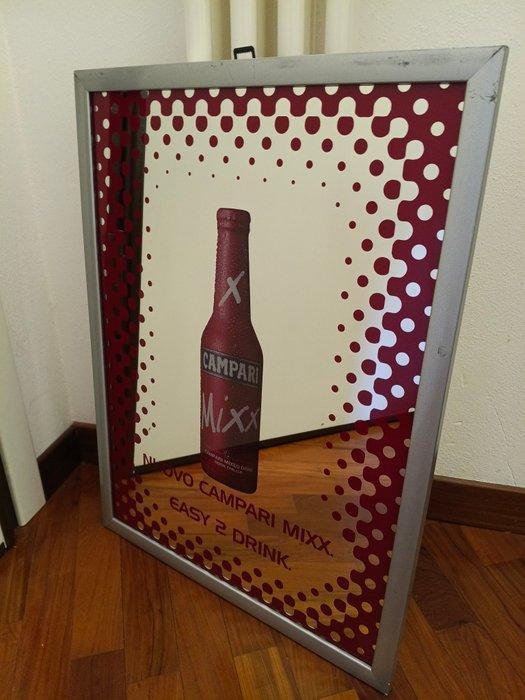Campari - Spiegel - Glas, Aluminium, Metaal - Quadro, Antiek en Kunst, Antiek | Wandborden en Tegels