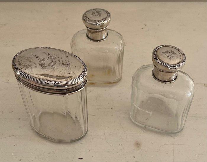 Ensemble de toilette (3) - Carl Heisler, Mannheim - Argent, Antiquités & Art, Antiquités | Argent & Or