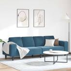 vidaXL Bankstel Blauw Fluweel, Verzenden, Nieuw
