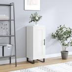 vidaXL Dressoir 34,5x34x90 cm bewerkt hout hoogglans wit, Huis en Inrichting, Verzenden, Nieuw