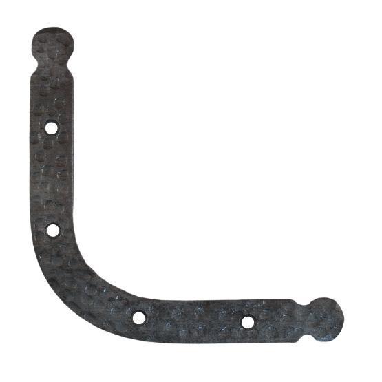 Hoekijzer rond, gesmeed, ijzer blank lak, Doe-het-zelf en Bouw, Hang- en Sluitwerk, Klink of Kruk, Nieuw, Overige materialen