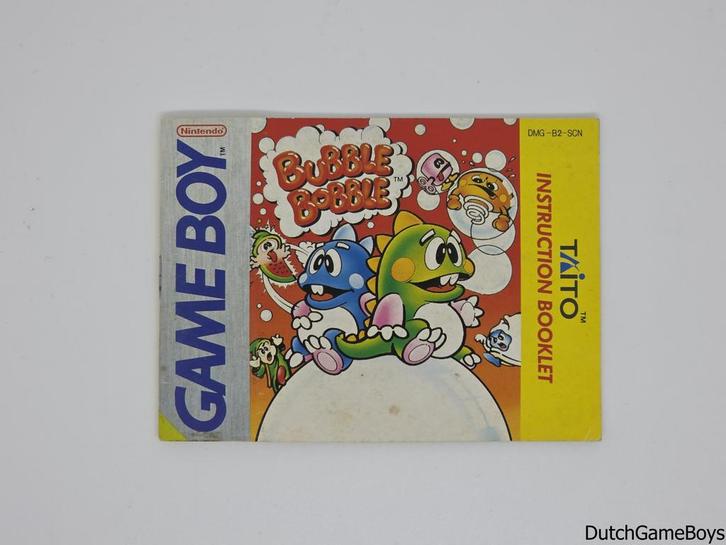 Gameboy Classic - Bubble Bobble - SCN - Manual, Games en Spelcomputers, Games | Nintendo Game Boy, Gebruikt, Verzenden