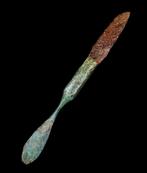 Oud-Romeins Romeins mes en scalpel van brons en ijzer -