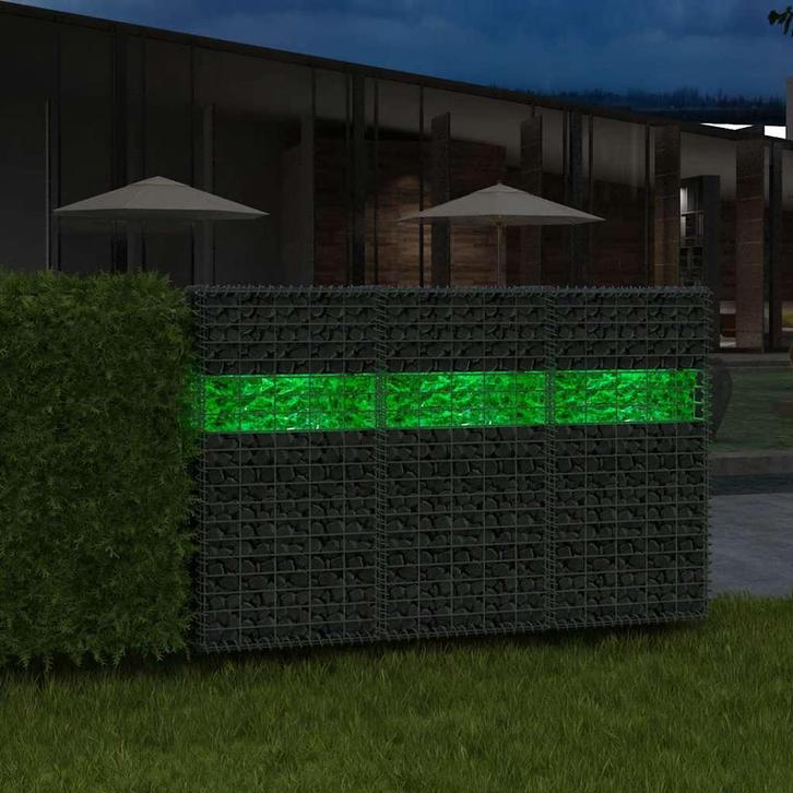 vidaXL Gabion stenen 25 kg groen 60-120 mm glas, Tuin en Terras, Tegels en Klinkers, Nieuw, Verzenden