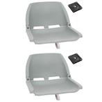 vidaXL 4-delige Bootstoelenset inklapbaar grijs, Watersport en Boten, Verzenden, Nieuw