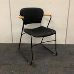 KI Perry design stoel , stapelstoel, zwart - hout, Huis en Inrichting, Gebruikt, Eén, Zwart