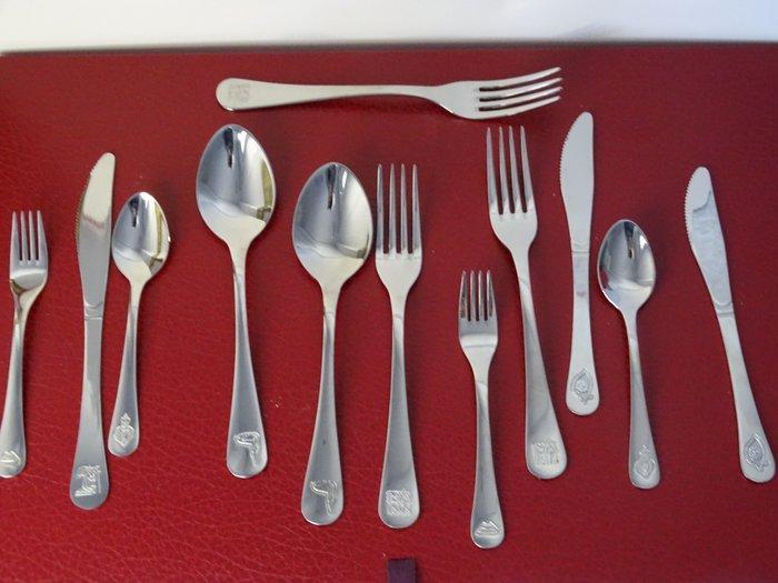 Salvador Dalí - Bestekset - Staal - Set bestek van 12 stuks, Antiek en Kunst, Curiosa en Brocante