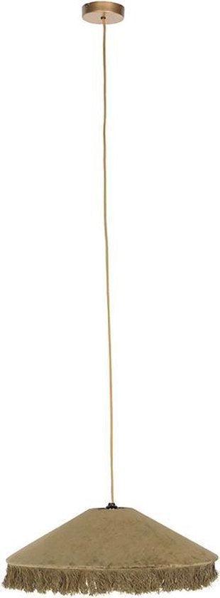 Tweedekans | QAZQA franje - Art Deco Hanglamp met kap - 1, Huis en Inrichting, Lampen | Hanglampen, Ophalen of Verzenden