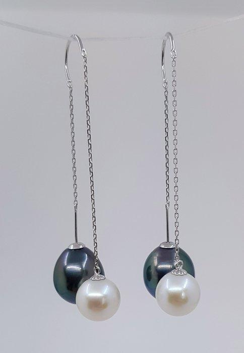 ② 10.5mm Peacock Tahitian and 8.5mm White Edison Pearls - — Bijoux ...