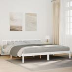 vidaXL Bedframe extra lang zonder matras grenenhout wit, Huis en Inrichting, Slaapkamer | Bedden, Verzenden, Nieuw