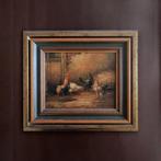 Munich School (XIX-XX) - Poultry in a Barn Interior