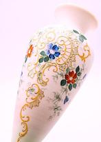 Moser Art Nouveau Enameled Glass Vase 1900 - Bohemia, 36 cm, Antiek en Kunst, Antiek | Glaswerk en Kristal